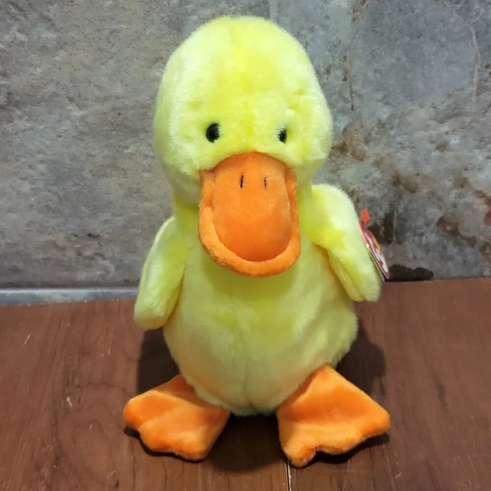 Ty Beanie Buddies Quackers Duck Plush Stuffed Animal 1998